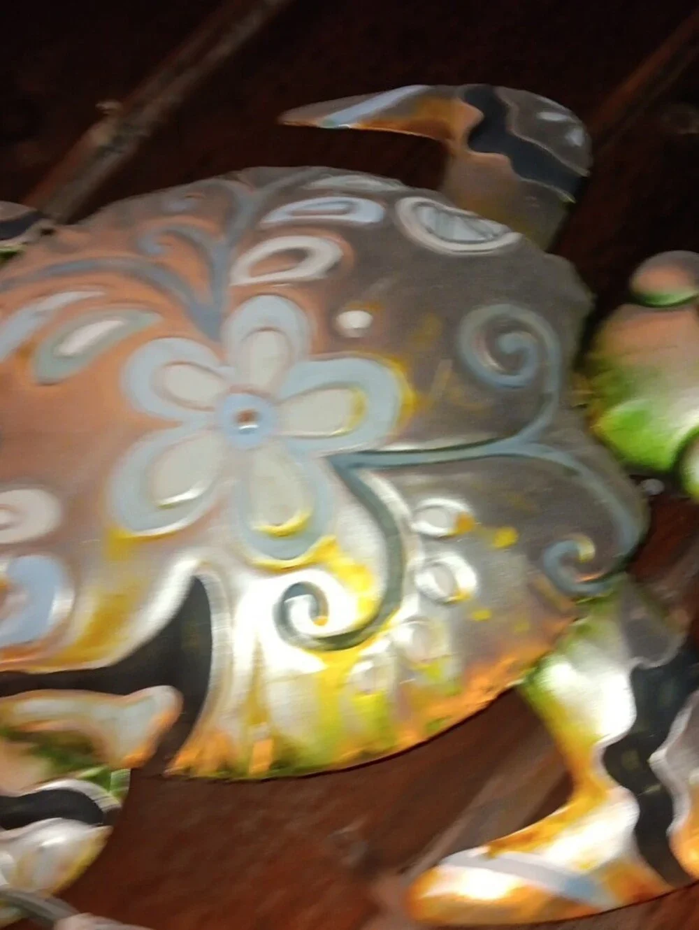 Decorative Metal Turtle Wall Art - Multi-Color